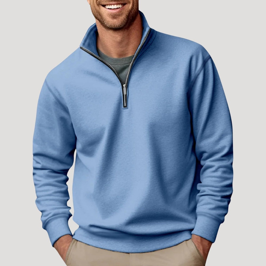 Men's Relaxed-Fit Quarter-Zip Pullover Sweatshirt
