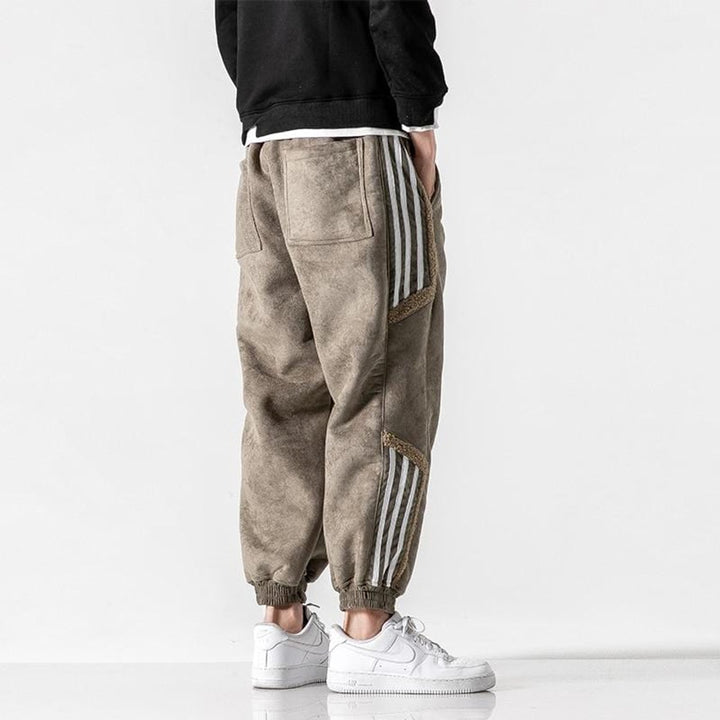 Men's Relaxed-Fit Tapered Sherpa-Panel Jogger Pants