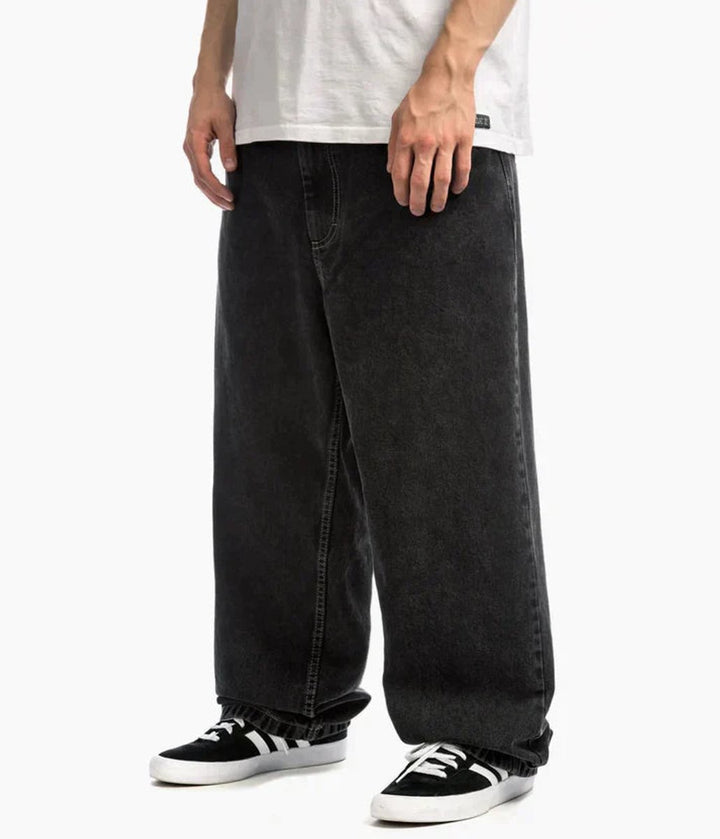 Men's Relaxed-Fit Wide-Leg Baggy Denim Pants