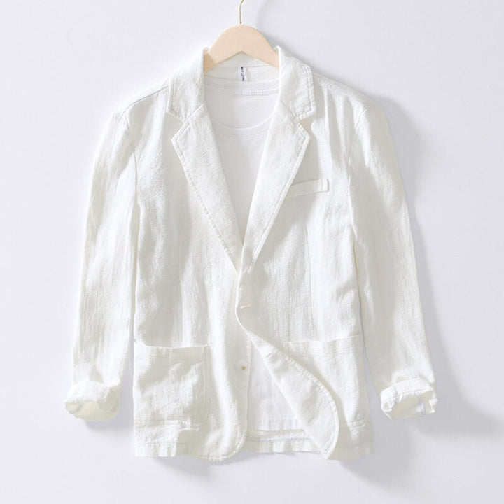 Men's Single-Button Linen Casual Blazer