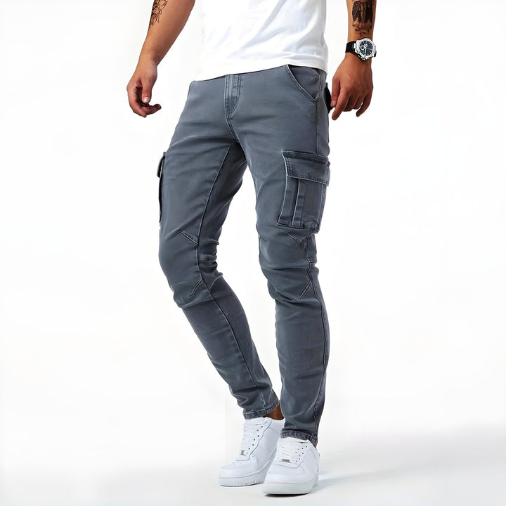 Men's Slim-Fit Multi-Pocket Cargo Pants