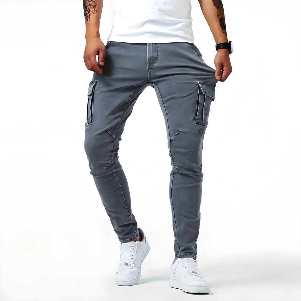 Men's Slim-Fit Multi-Pocket Cargo Pants