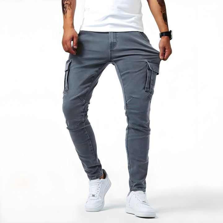 Men's Slim-Fit Multi-Pocket Cargo Pants