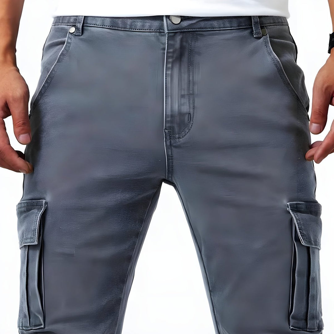 Men's Slim-Fit Multi-Pocket Cargo Pants