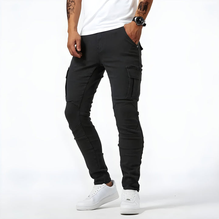 Men's Slim-Fit Multi-Pocket Cargo Pants