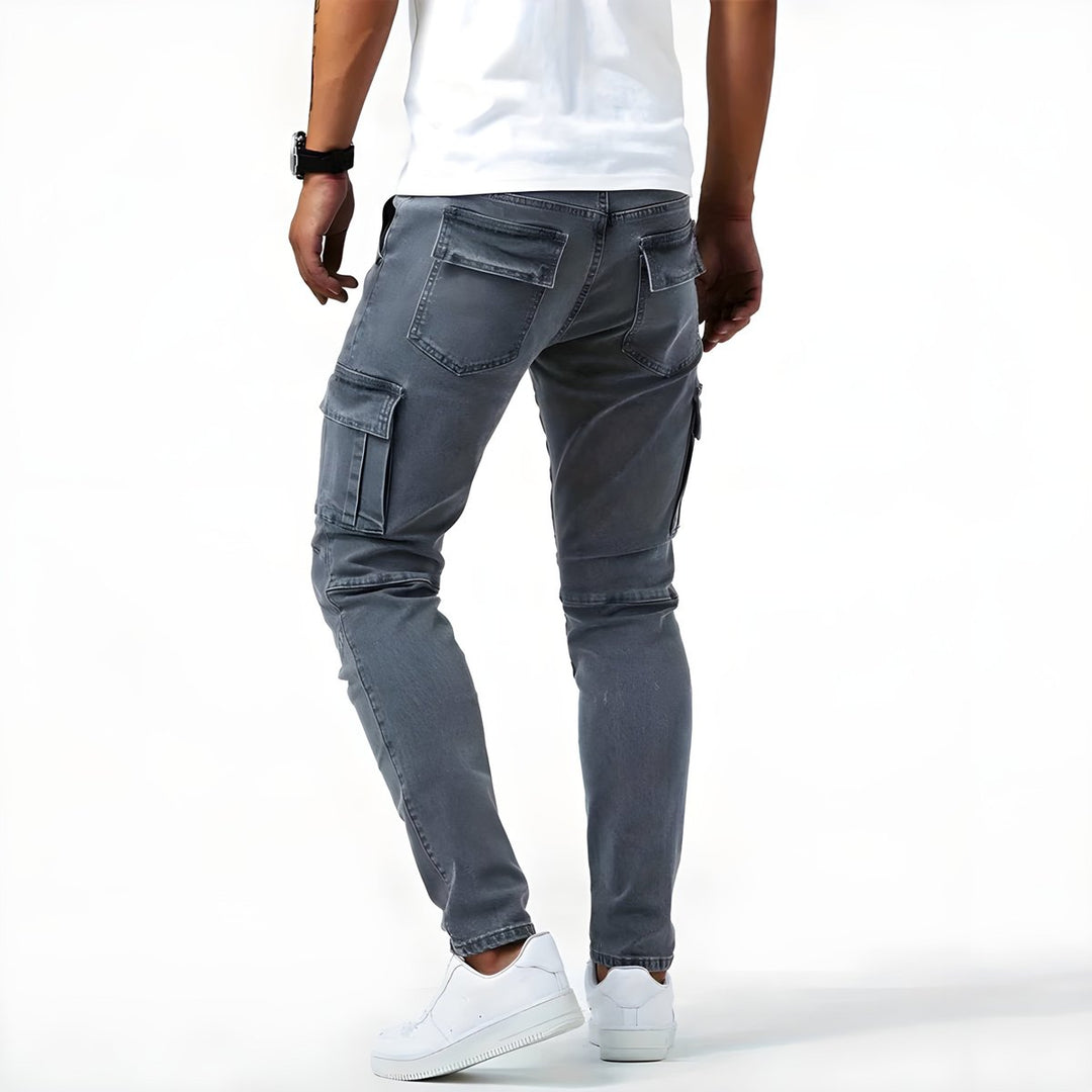 Men's Slim-Fit Multi-Pocket Cargo Pants