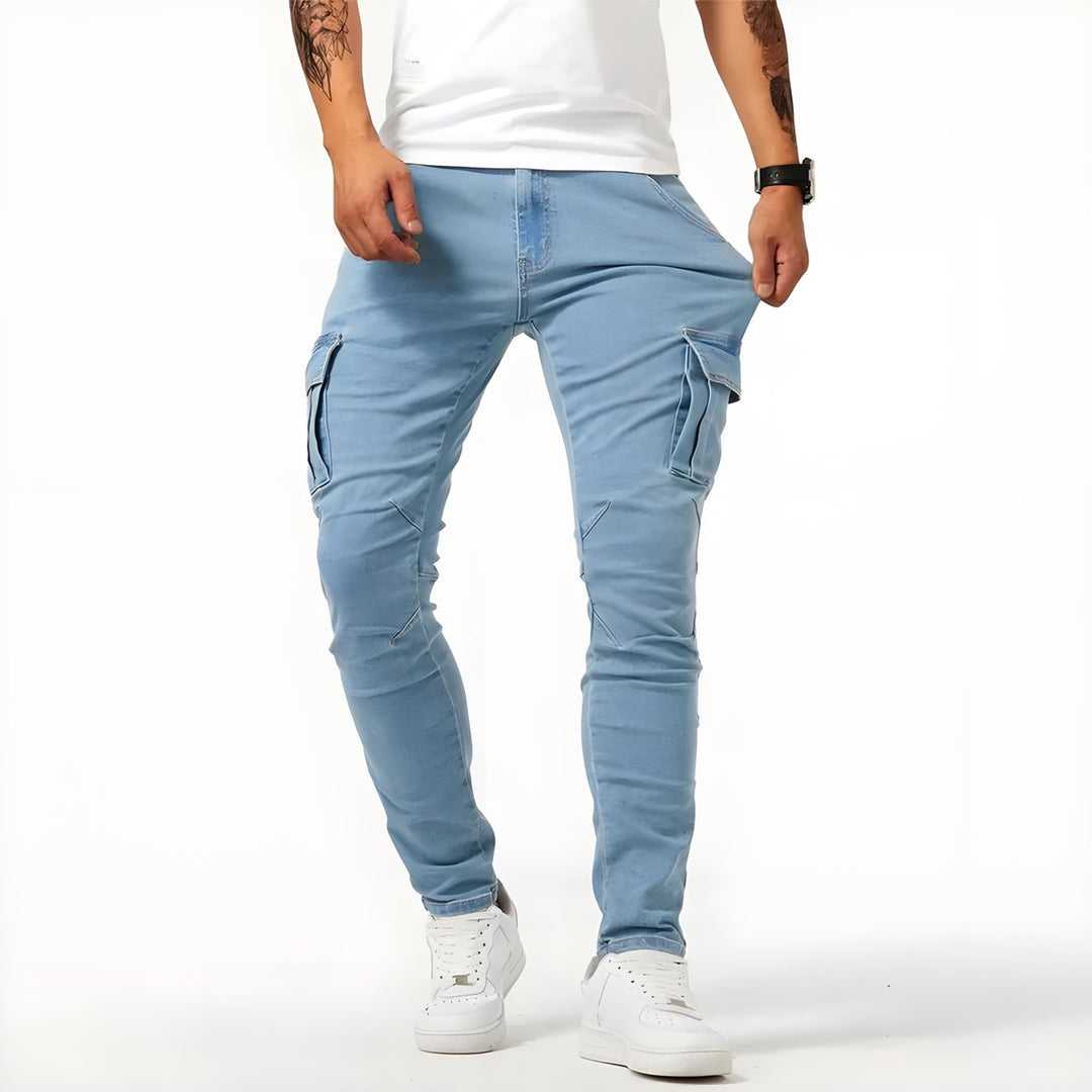 Men's Slim-Fit Multi-Pocket Cargo Pants