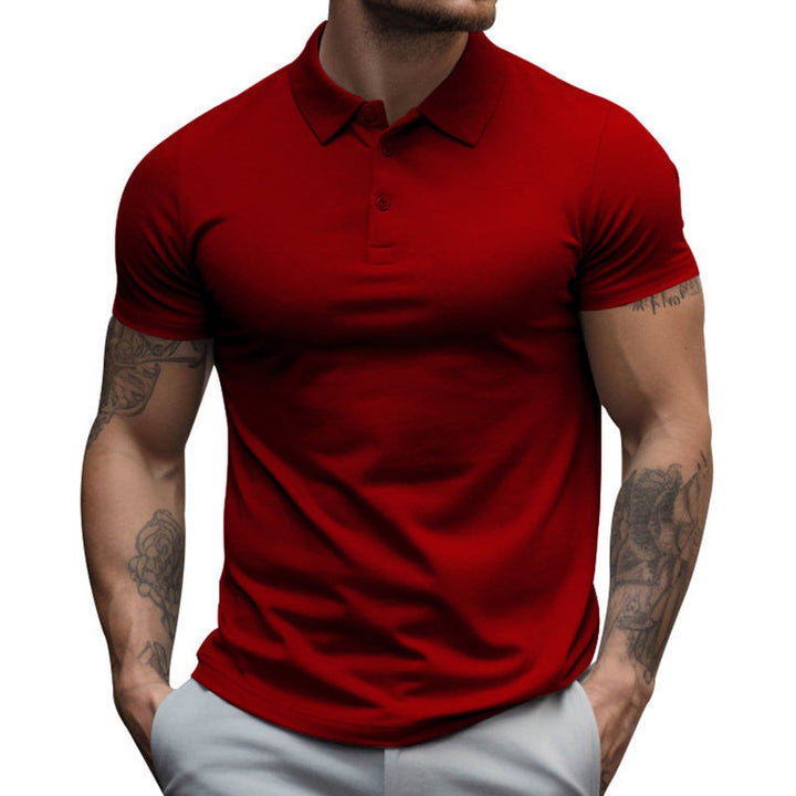 Men's Slim-Fit Short-Sleeve Athletic Men Polo Shirt - Red