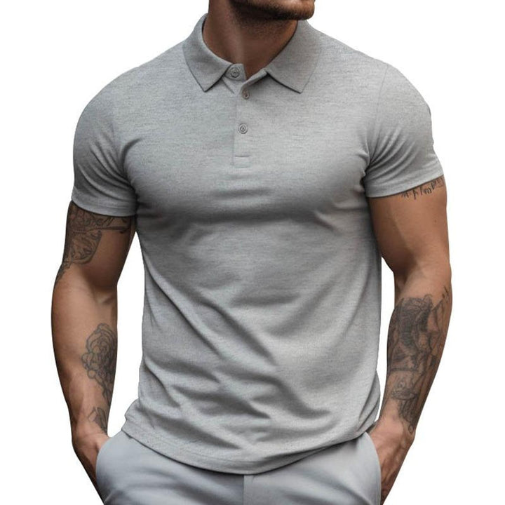 Men's Slim-Fit Short-Sleeve Athletic Men Polo Shirt - Light Gray