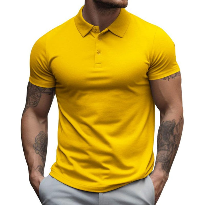 Men's Slim-Fit Short-Sleeve Athletic Men Polo Shirt - Yellow