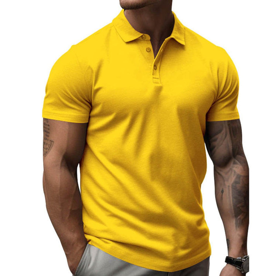 Men's Slim-Fit Short-Sleeve Athletic Men Polo Shirt