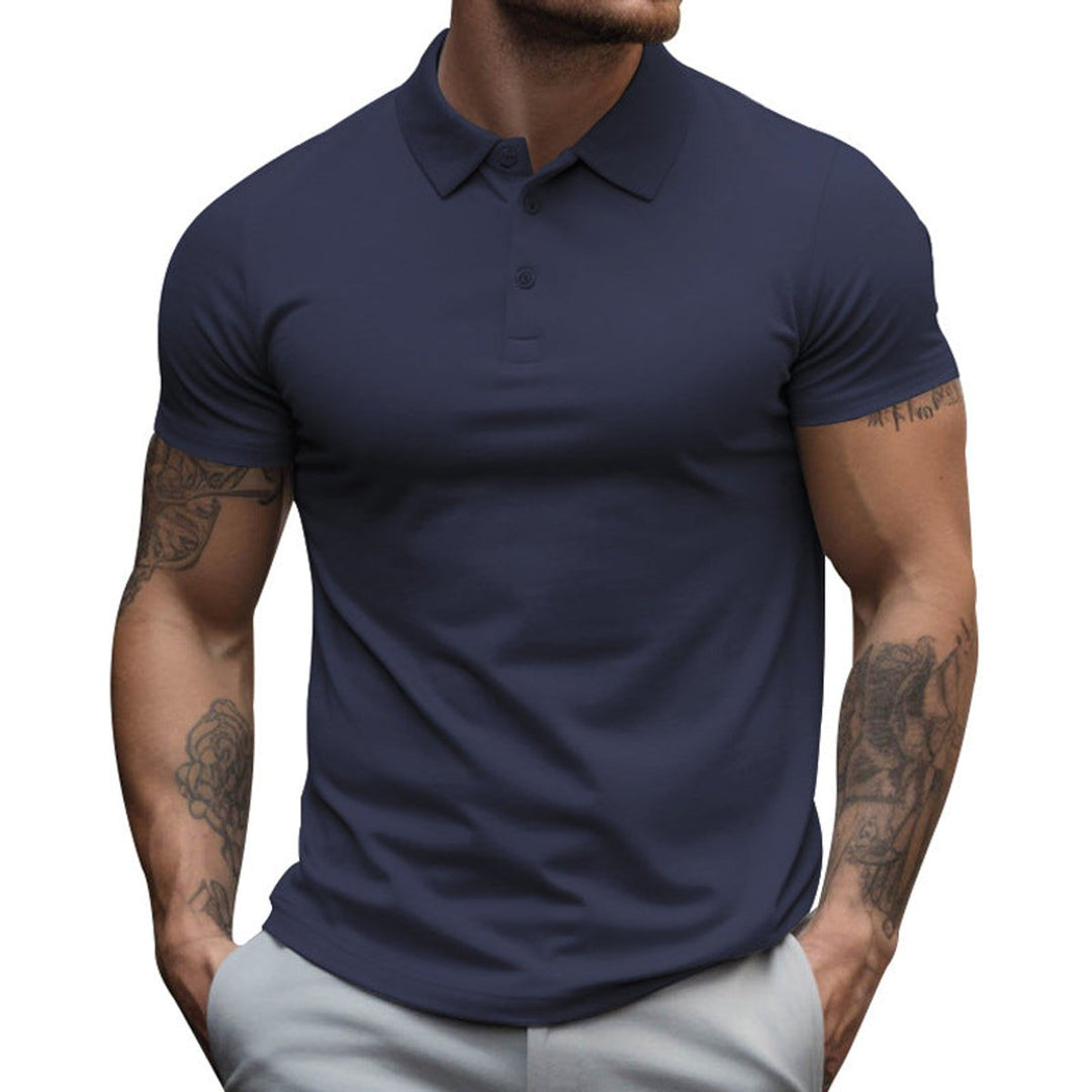 Men's Slim-Fit Short-Sleeve Athletic Men Polo Shirt