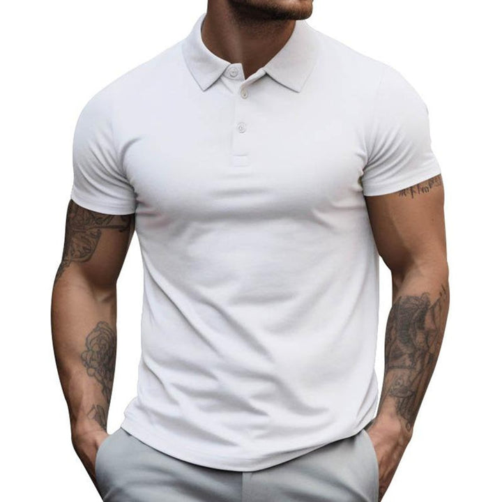 Men's Slim-Fit Short-Sleeve Athletic Men Polo Shirt - White