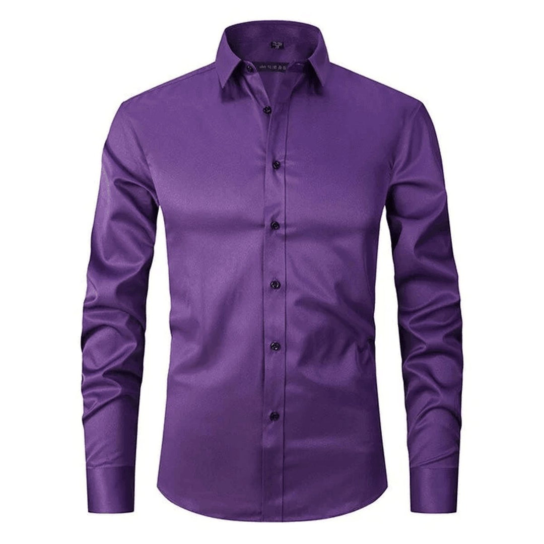 Men's Slim-Fit Wrinkle-Resistant Stretch Dress Shirt