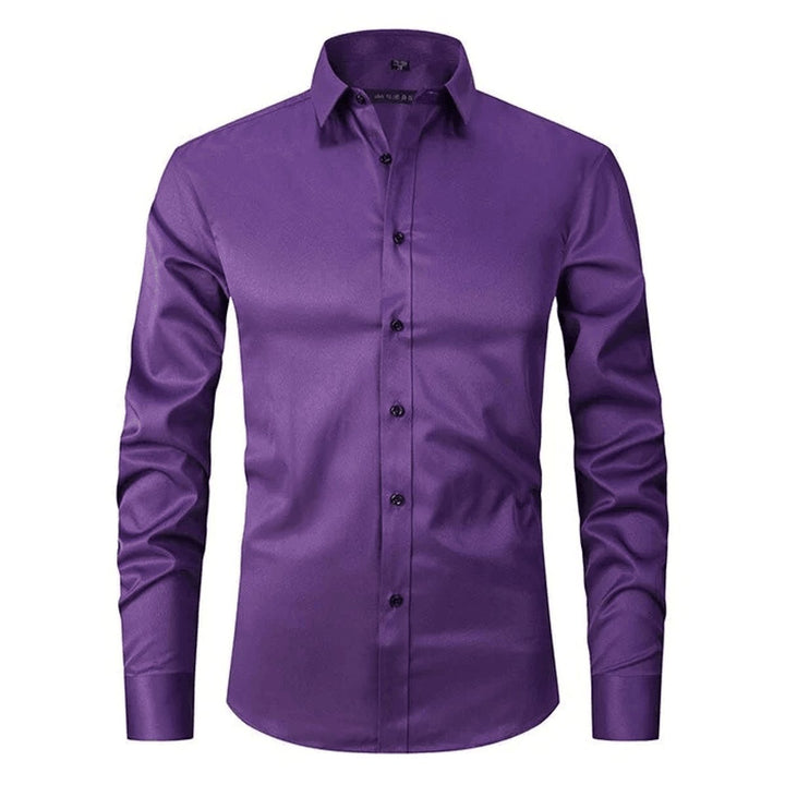 Men's Slim-Fit Wrinkle-Resistant Stretch Dress Shirt