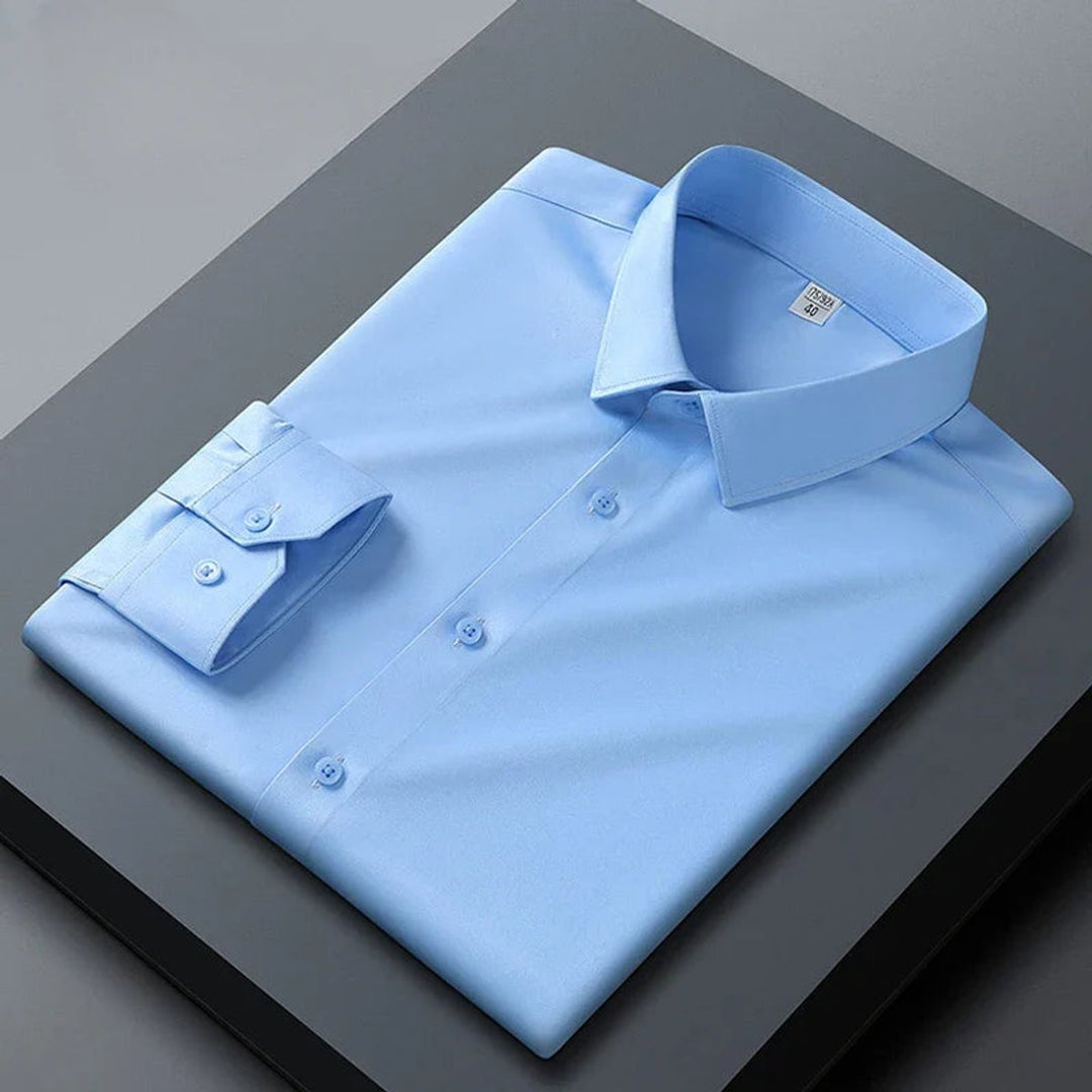 Men's Stretch Wrinkle-Free Long-Sleeve Business Casual Dress Shirt