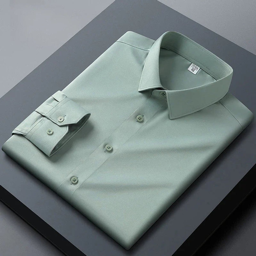 Men's Stretch Wrinkle-Free Long-Sleeve Business Casual Dress Shirt