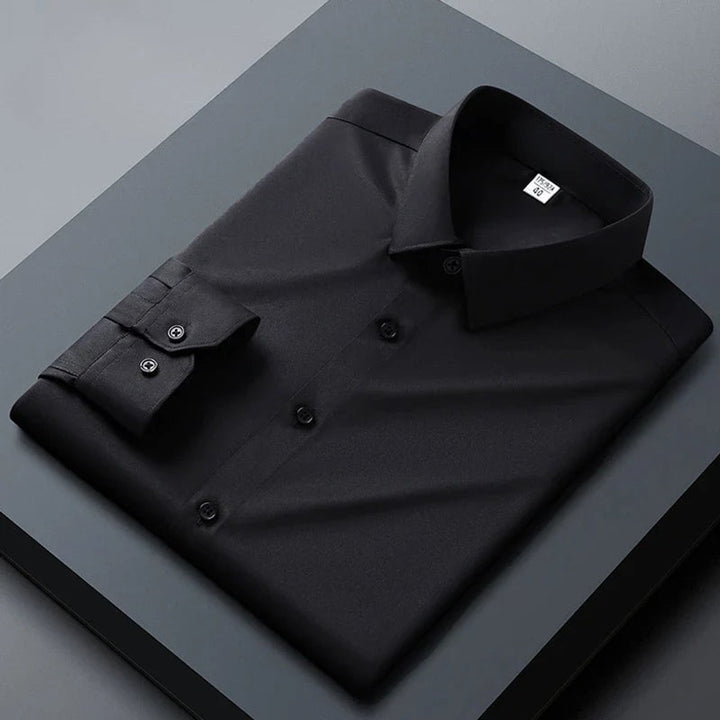 Men's Stretch Wrinkle-Free Long-Sleeve Business Casual Dress Shirt