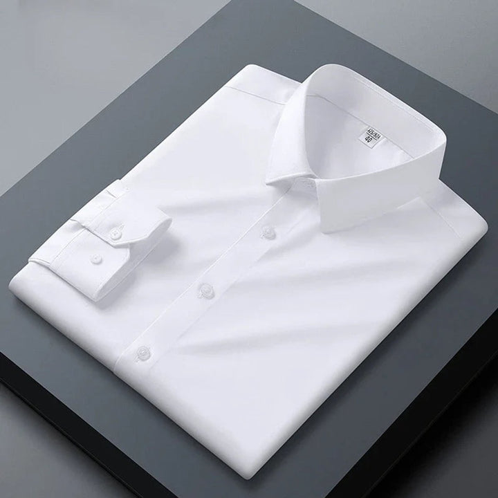 Men's Stretch Wrinkle-Free Long-Sleeve Business Casual Dress Shirt