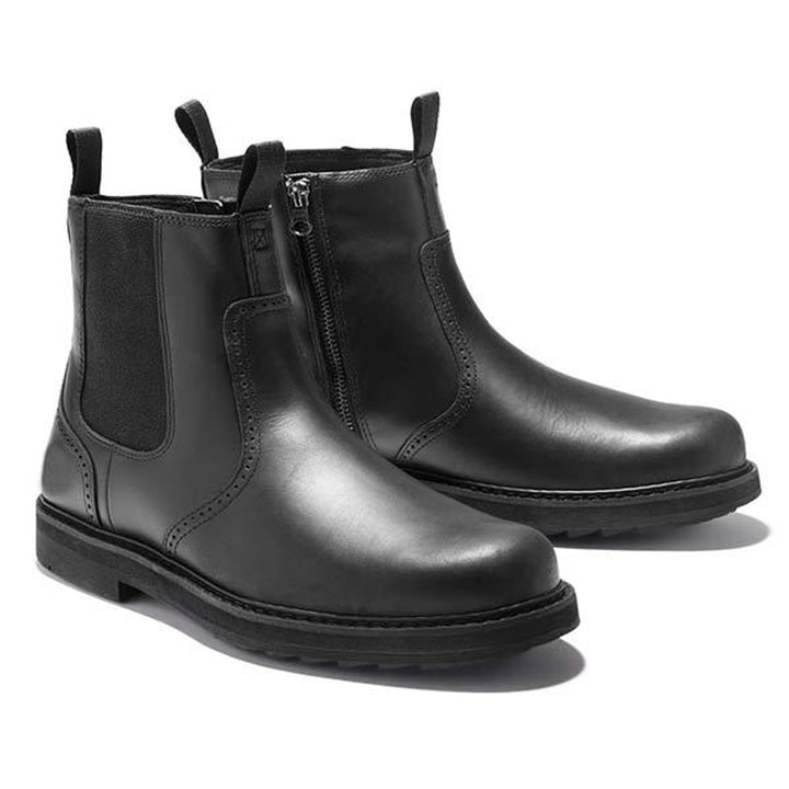 Men's Suede Elastic-Side Pull-On Chelsea Boots