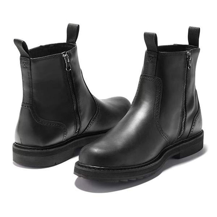 Men's Suede Elastic-Side Pull-On Chelsea Boots