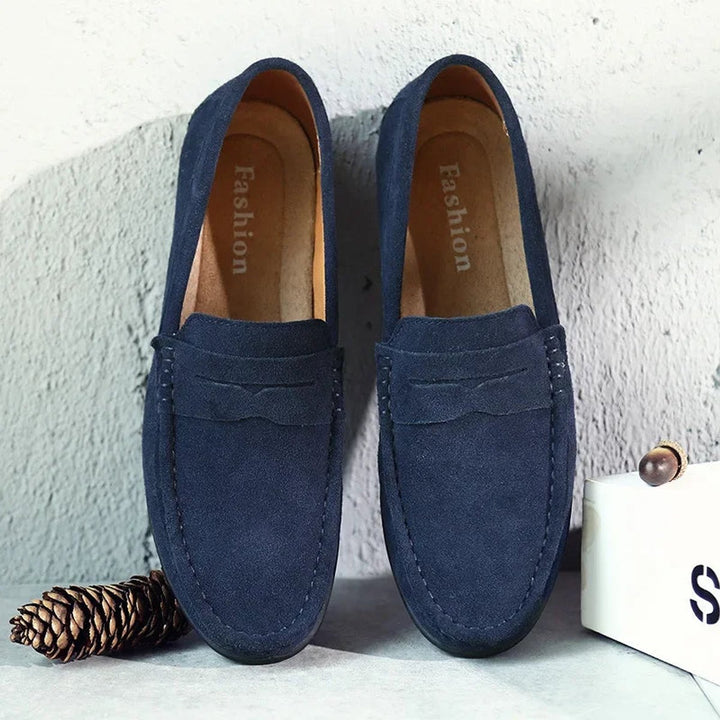Men's Suede Penny Slip-On Loafers