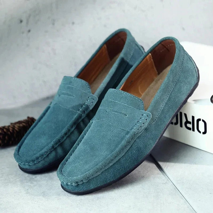 Men's Suede Penny Slip-On Loafers