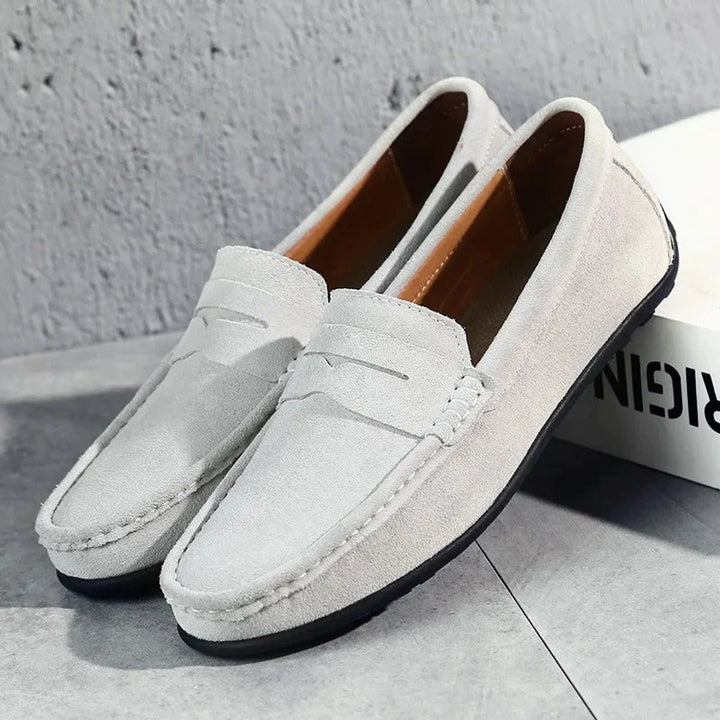 Men's Suede Penny Slip-On Loafers