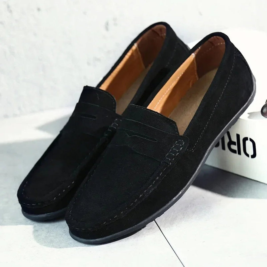 Men's Suede Penny Slip-On Loafers