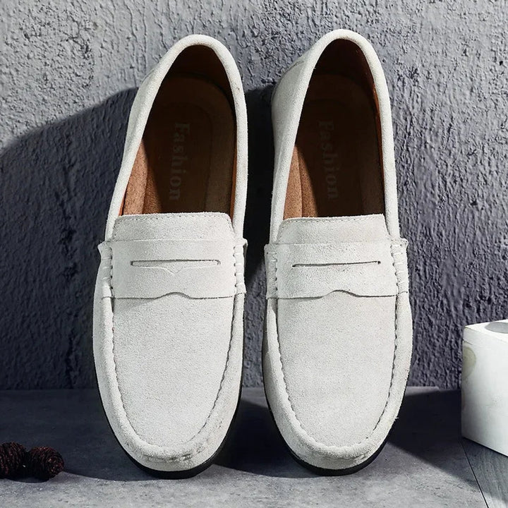 Men's Suede Penny Slip-On Loafers