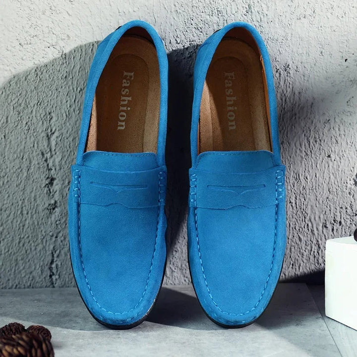 Men's Suede Penny Slip-On Loafers
