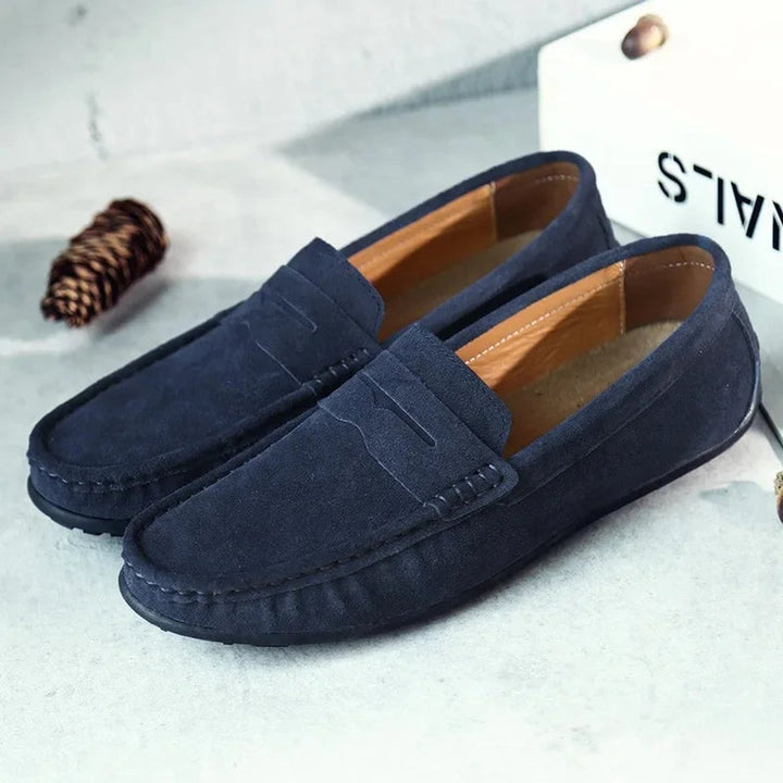 Men's Suede Penny Slip-On Loafers