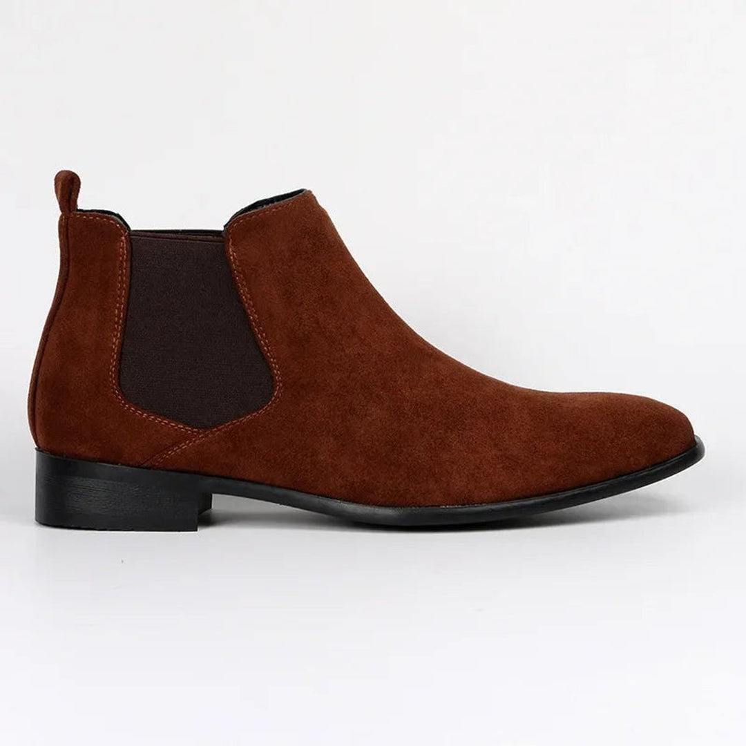 Men's Suede Slip-On Ankle Chelsea Boots