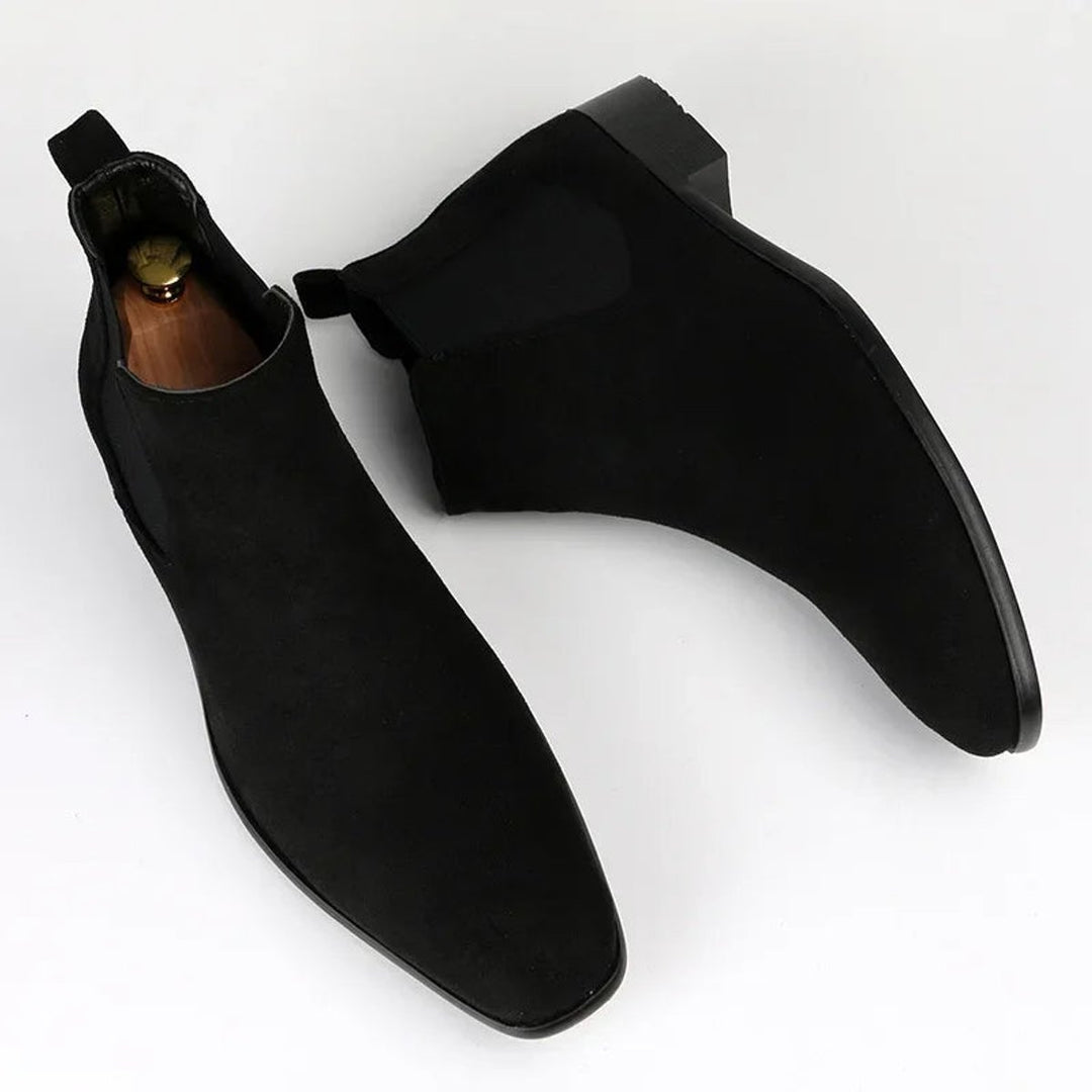 Men's Suede Slip-On Ankle Chelsea Boots
