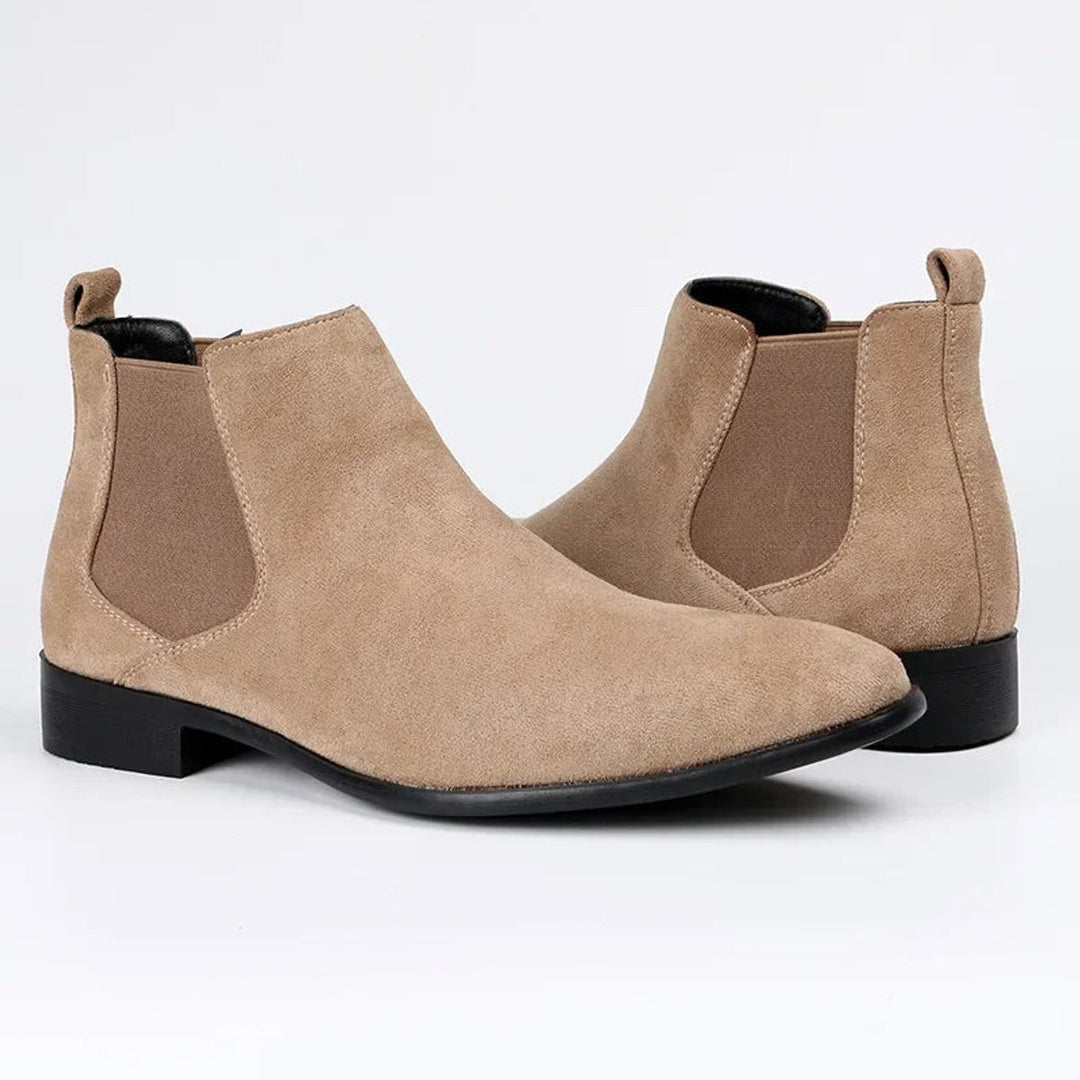 Men's Suede Slip-On Ankle Chelsea Boots