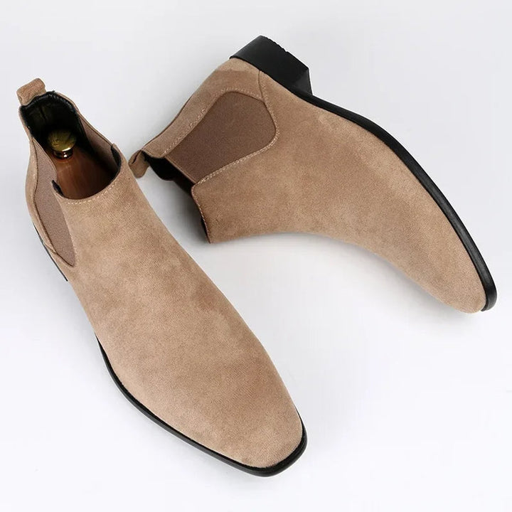 Men's Suede Slip-On Ankle Chelsea Boots