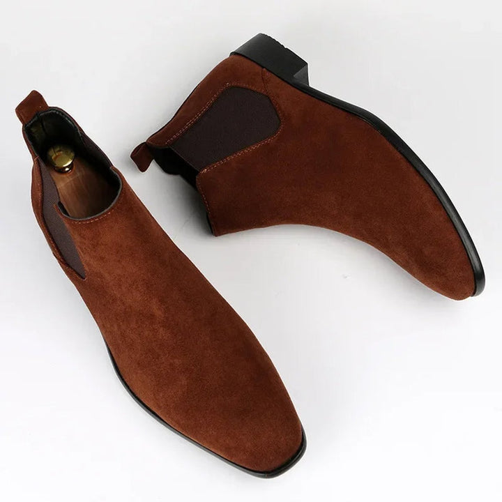 Men's Suede Slip-On Ankle Chelsea Boots