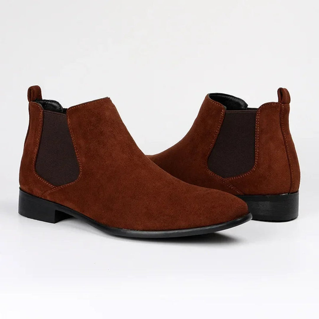 Men's Suede Slip-On Ankle Chelsea Boots