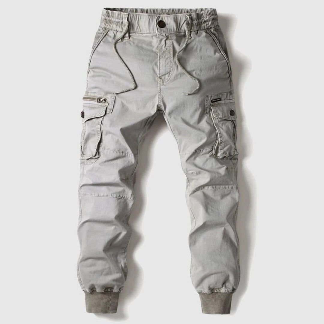 Men's Tactical Cargo Jogger Pants Elastic Drawstring Waist
