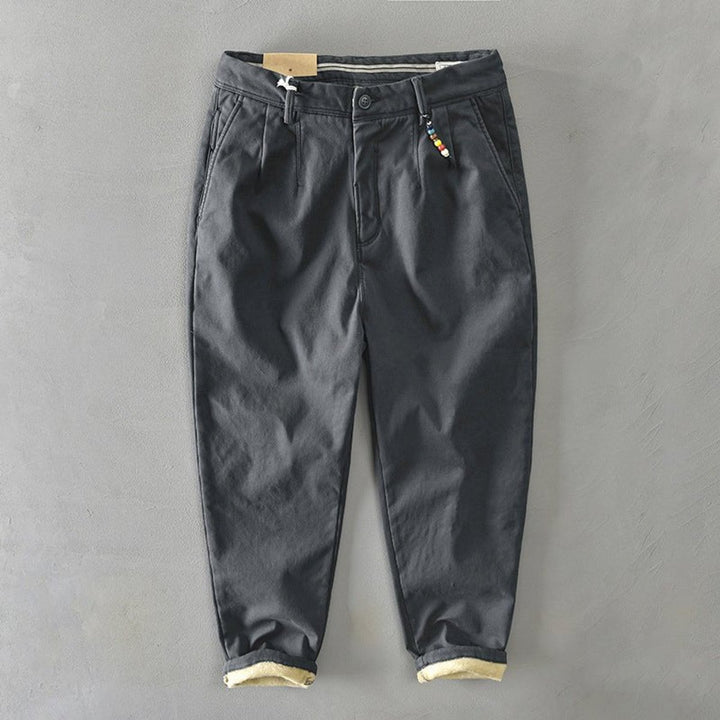 Men's Tapered-Fit Fleece-Lined Casual Chino Pants