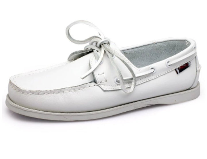 Men's Two-Tone Leather Lace-Up Boat Shoes