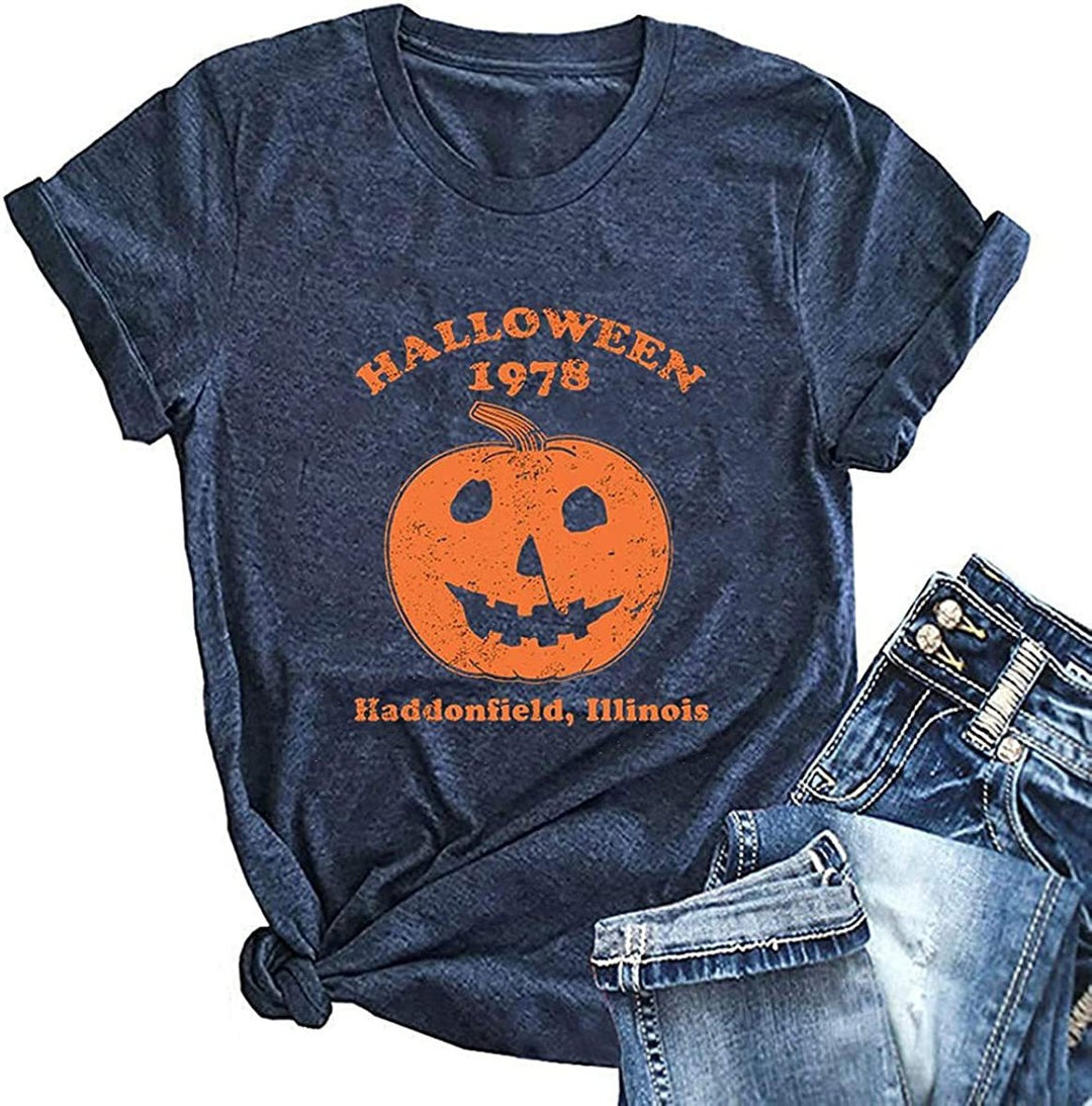 Men's Vintage Halloween 1978 Graphic Crewneck T-Shirt - Navy