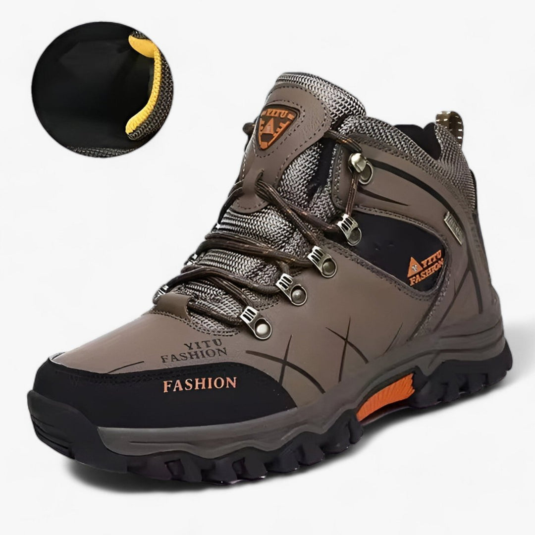 Men's Waterproof Lace-Up High-Top Hiking Ankle Boots
