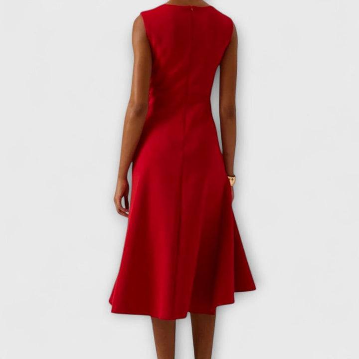 Women's Asymmetrical Sleeveless Flared Midi Dress