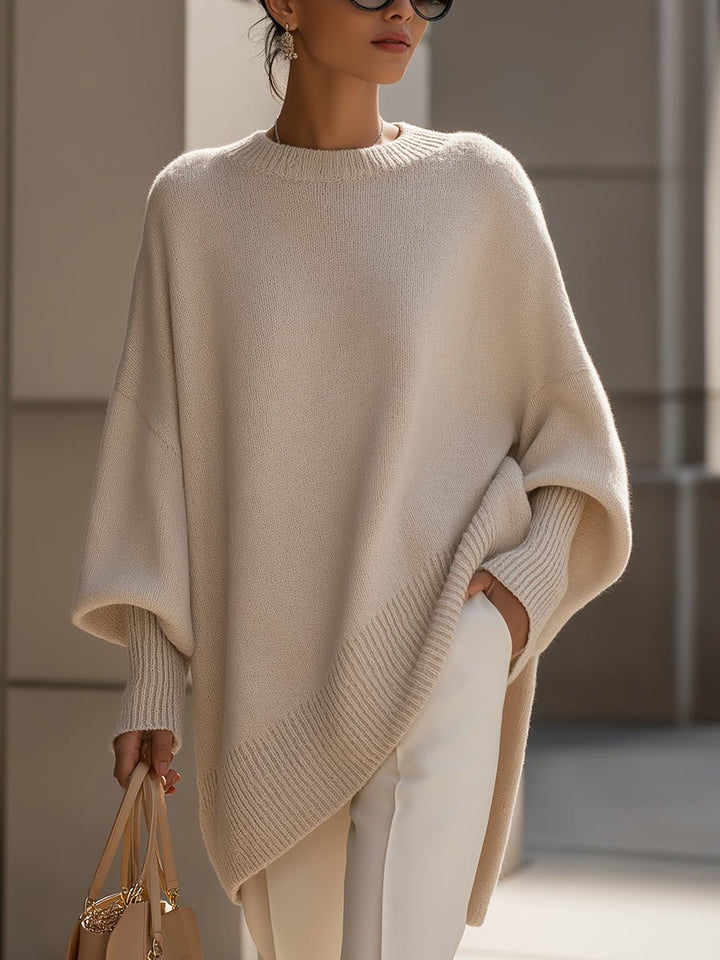 Women's Batwing-Sleeve Knit Oversized Sweater Pullover