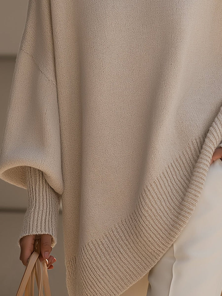 Women's Batwing-Sleeve Knit Oversized Sweater Pullover