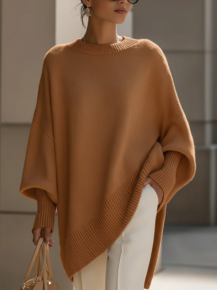 Women's Batwing-Sleeve Knit Oversized Sweater Pullover