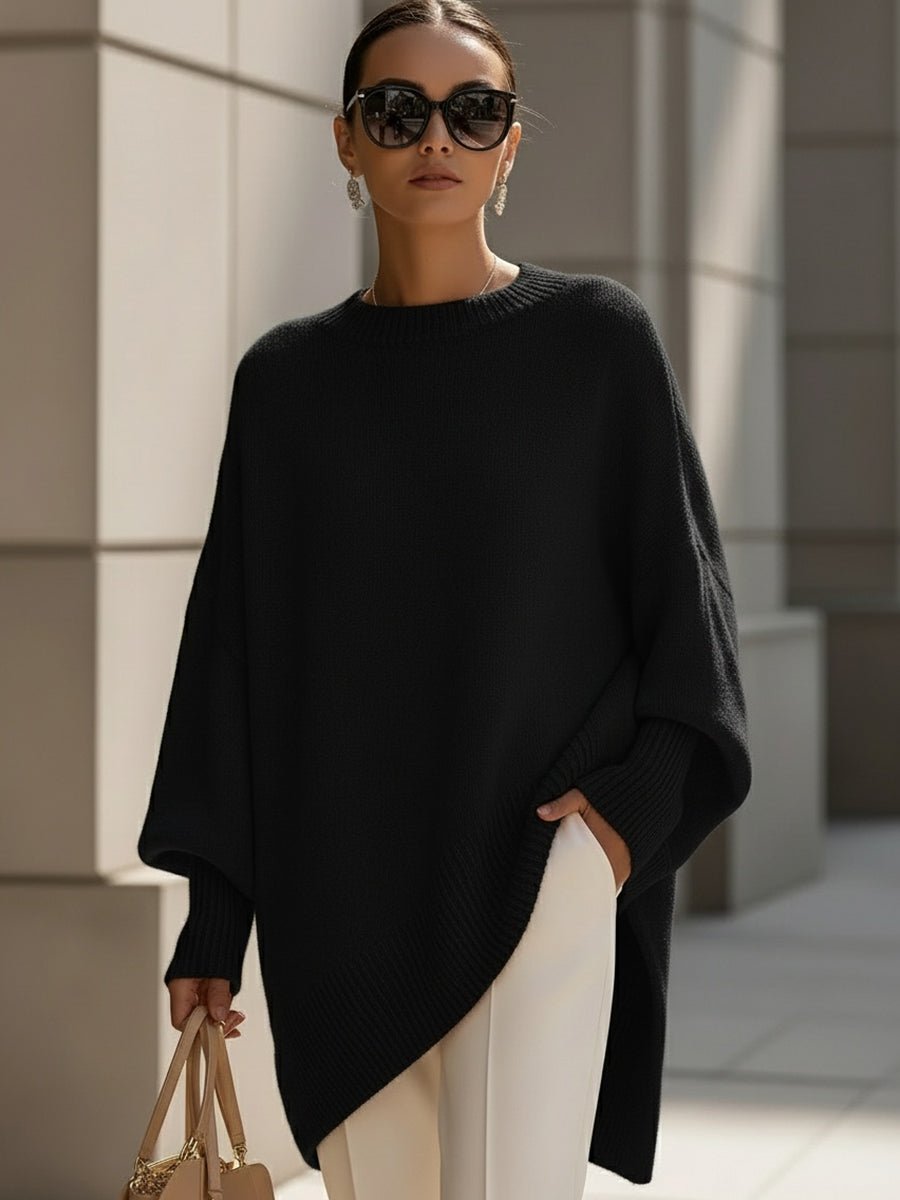 Women's Batwing-Sleeve Knit Oversized Sweater Pullover