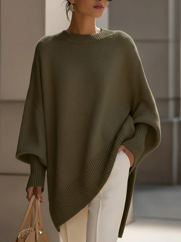 Women's Batwing-Sleeve Knit Oversized Sweater Pullover