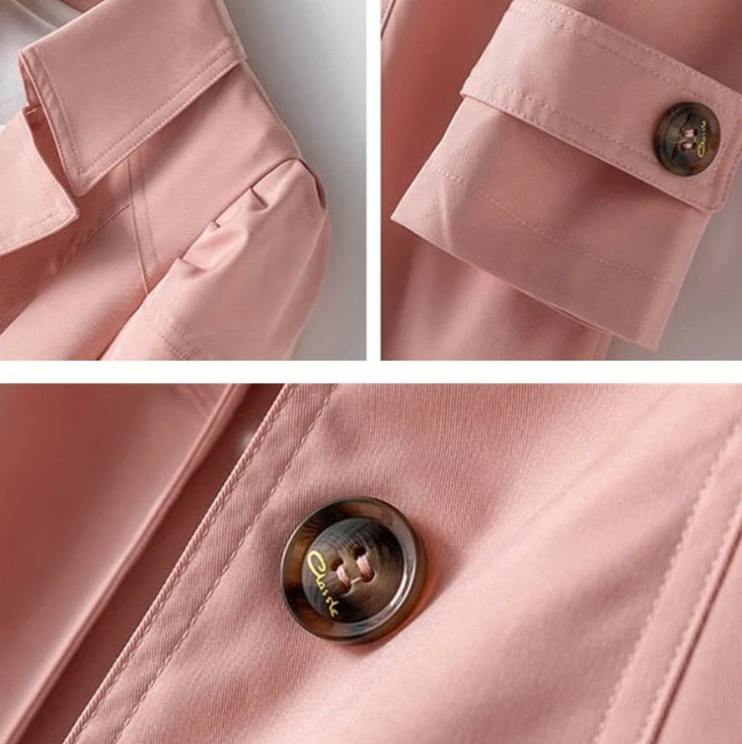 Women's Belted Double-Breasted Classic Trench Coat